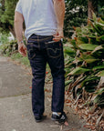 14oz 555 Broken Twill Selvedge Denim Super Slim Cut Jeans - Indigo
