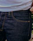 14oz 555 Broken Twill Selvedge Denim Super Slim Cut Jeans - Indigo