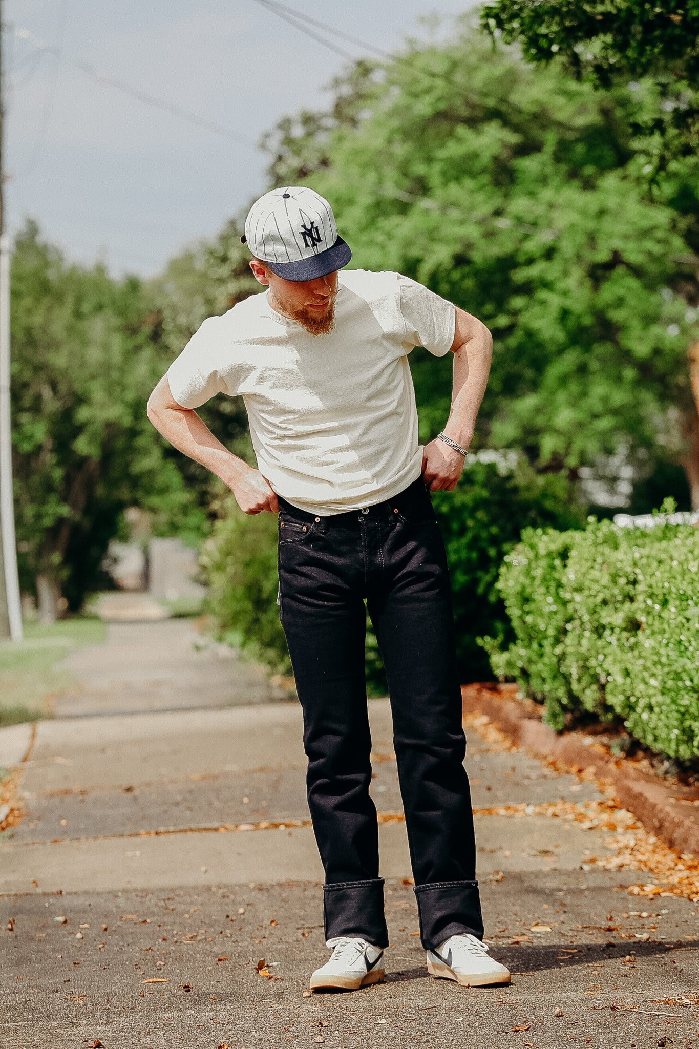 21oz Selvedge Denim Slim Straight Cut Jeans - Indigo Overdyed
