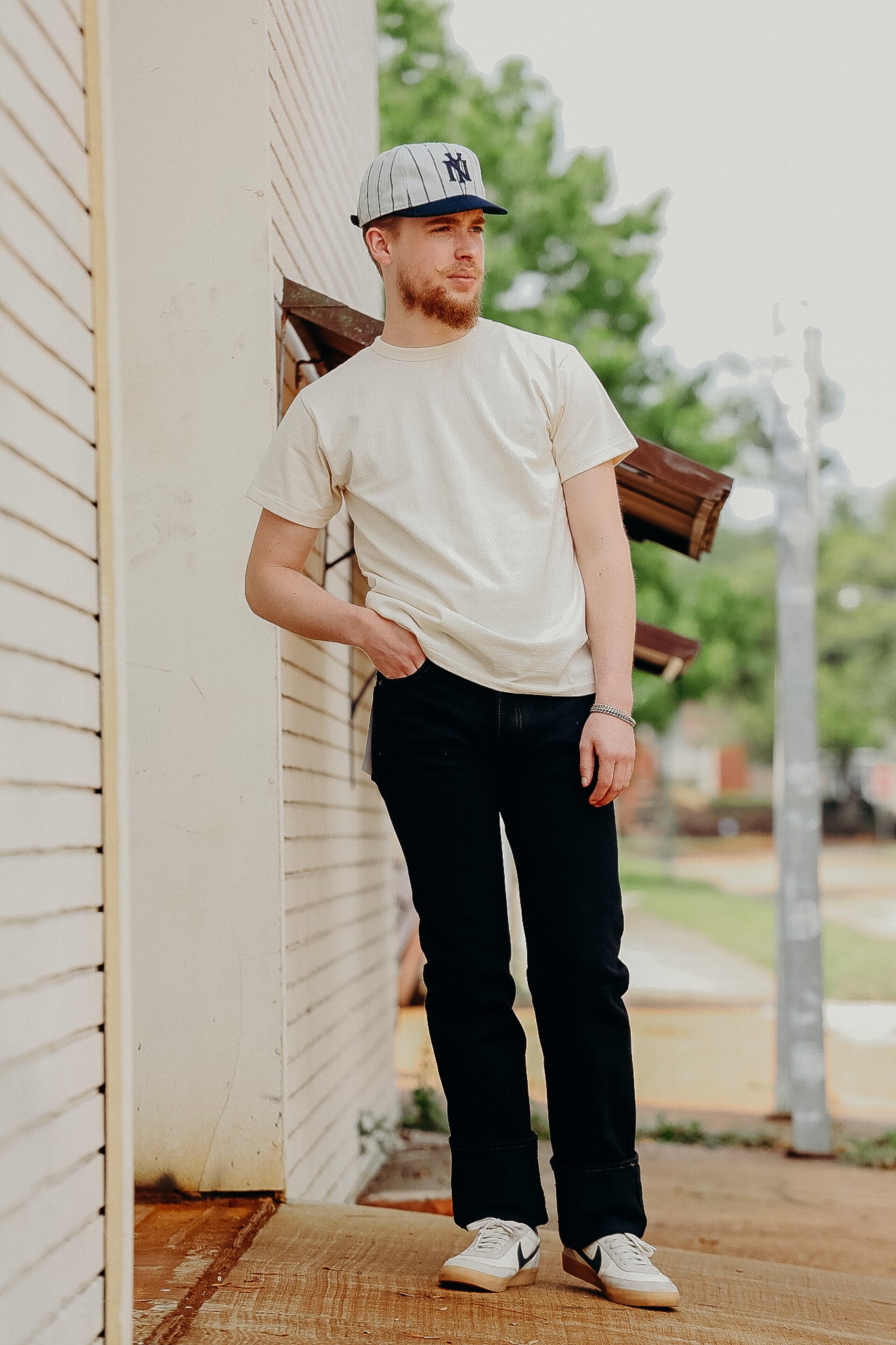 21oz Selvedge Denim Slim Straight Cut Jeans - Indigo Overdyed Black IH-666S-21od