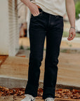 21oz Selvedge Denim Slim Straight Cut Jeans - Indigo Overdyed Black IH-666S-21od