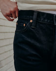 21oz Selvedge Denim Slim Straight Cut Jeans - Indigo Overdyed Black IH-666S-21od