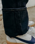 21oz Selvedge Denim Slim Straight Cut Jeans - Indigo Overdyed Black IH-666S-21od