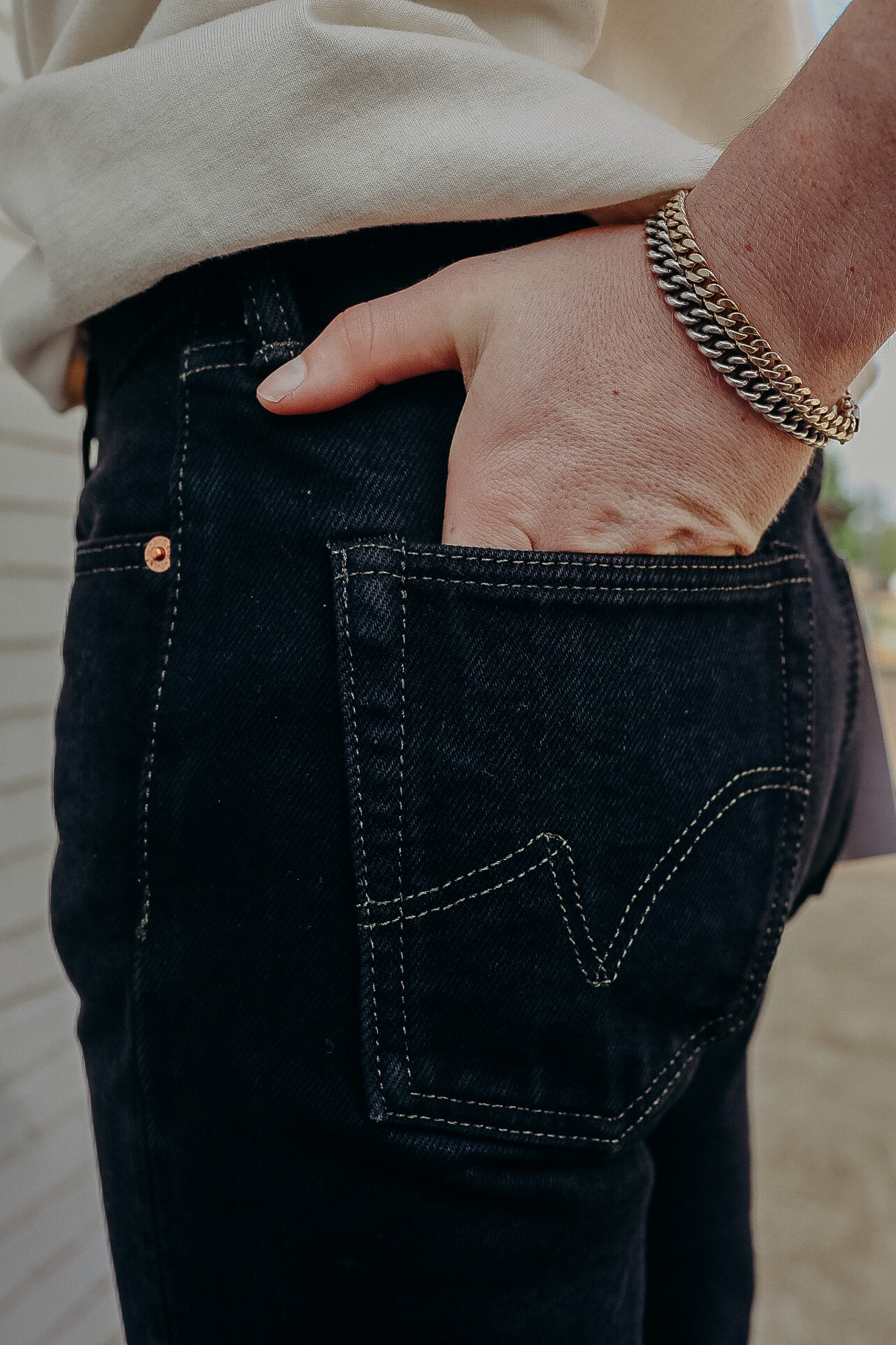 21oz Selvedge Denim Slim Straight Cut Jeans - Indigo Overdyed Black IH-666S-21od