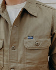 9oz Herringbone Military Shirt - Beige IHSH-385-BEI