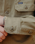 9oz Herringbone Military Shirt - Beige IHSH-385-BEI