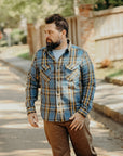 Heavy Flannel Shirt - Blue and Gold