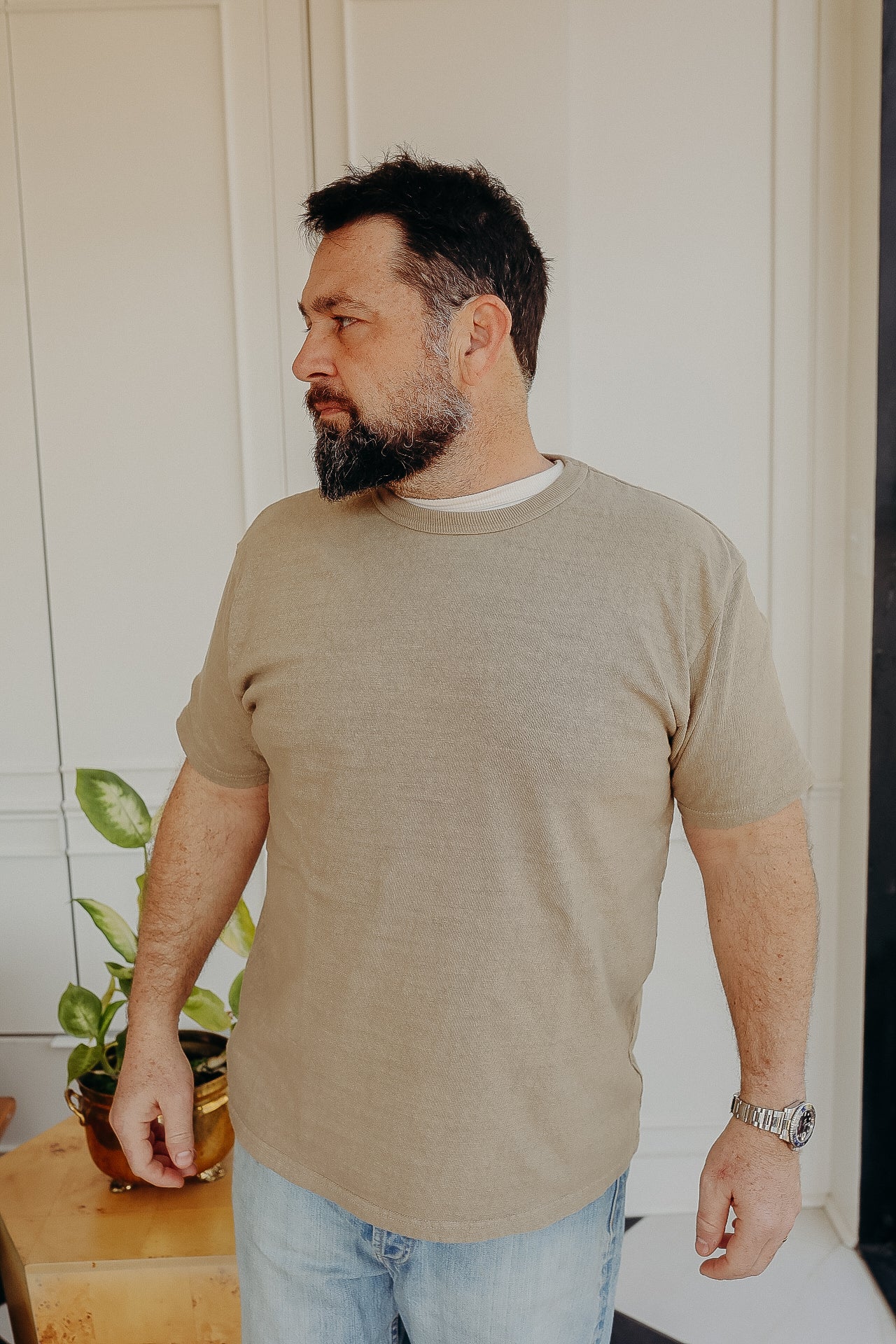 UES No.8 Slub Nep s/s T-Shirt -Sand – Iron Shop Provisions