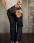 14oz 666 Broken Twill Selvedge Denim Slim Straight Cut Jeans - Indigo