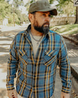 Heavy Flannel Shirt - Blue and Gold