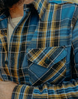 Heavy Flannel Shirt - Blue and Gold