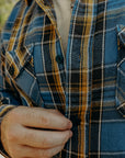 Heavy Flannel Shirt - Blue and Gold