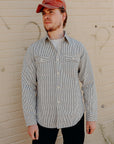 Long Sleeve Work Shirt- Hickory Stripe (SC27853)