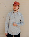 Long Sleeve Work Shirt- Hickory Stripe (SC27853)