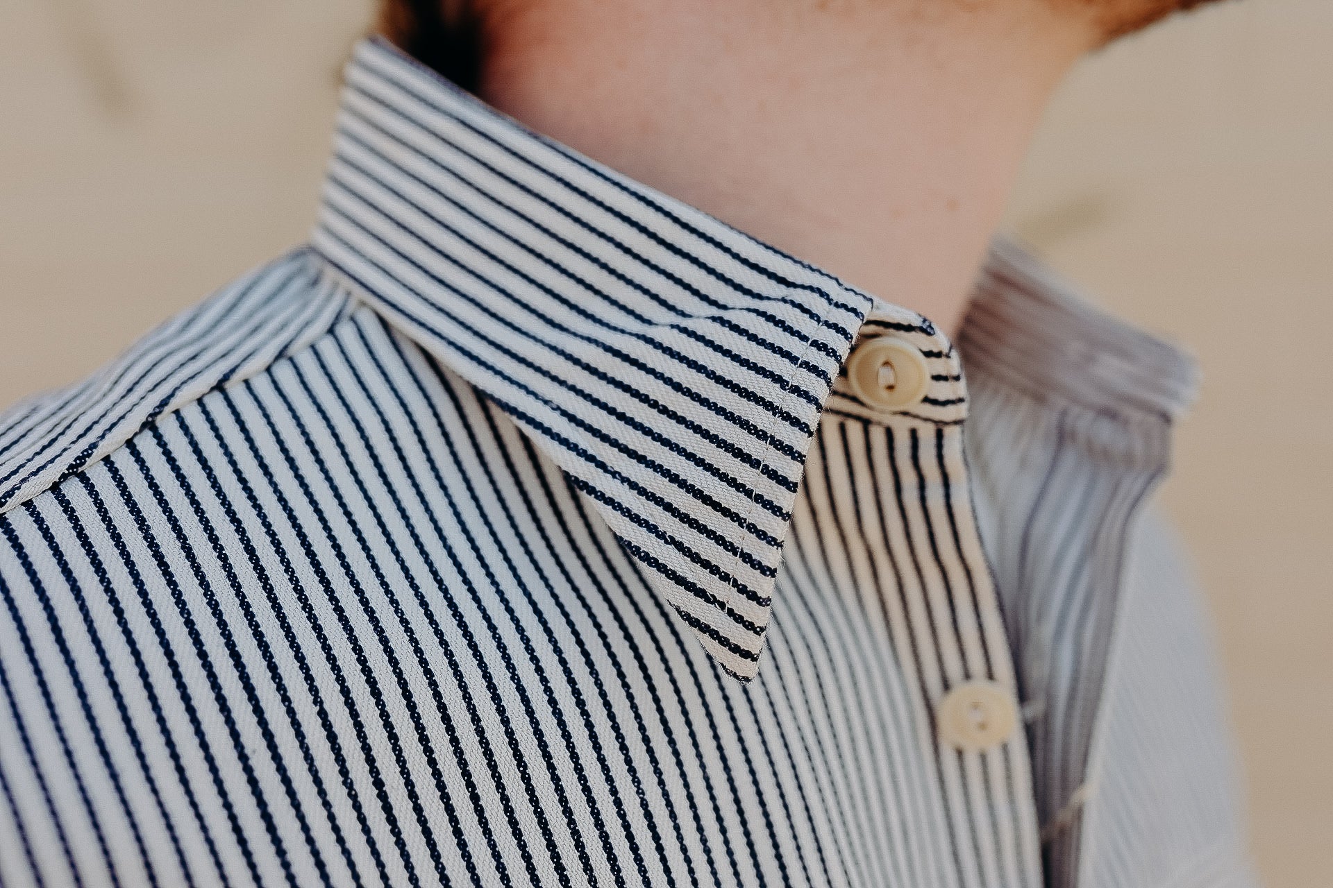 Long Sleeve Work Shirt- Hickory Stripe (SC27853)