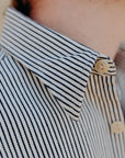 Long Sleeve Work Shirt- Hickory Stripe (SC27853)
