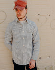 Long Sleeve Work Shirt- Hickory Stripe (SC27853)
