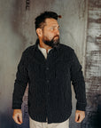 INDIGO STRIPE HEAVY FLANNEL SHIRT