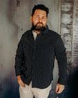 INDIGO STRIPE HEAVY FLANNEL SHIRT