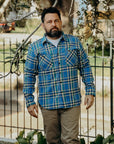 Ultra Heavy Flannel-Tartan Check Work Shirt - Blue