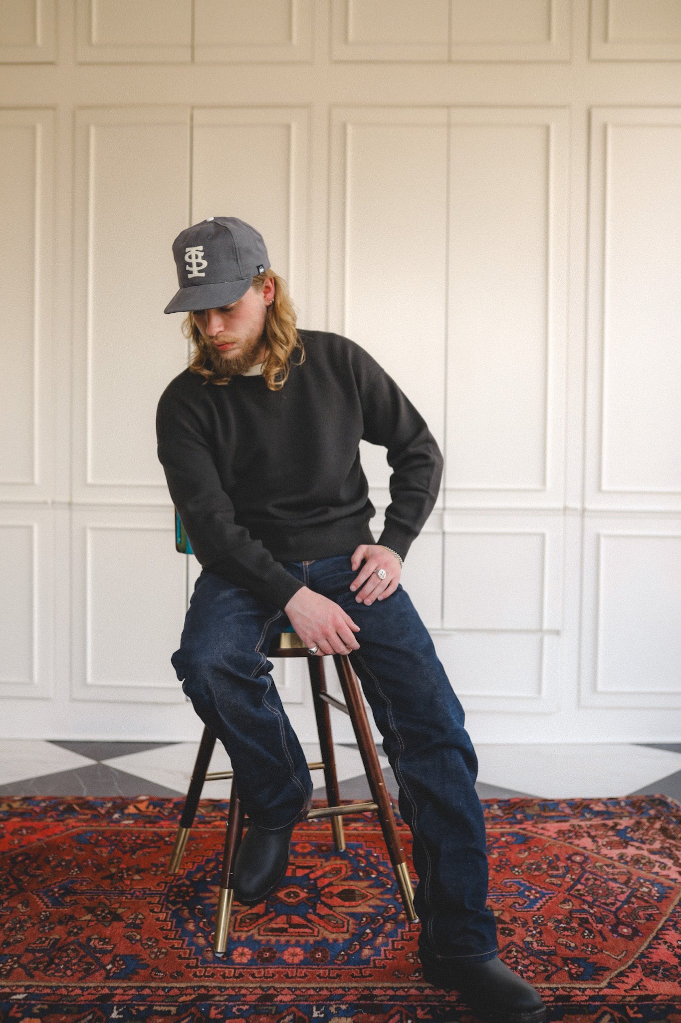 Visvim Jumbo SB Fine Wool Sweat Long Sleeve- Black – Iron Shop