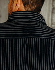 INDIGO STRIPE HEAVY FLANNEL SHIRT