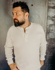 Big Waffle Thermal Henley- White