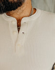 Big Waffle Thermal Henley- White