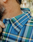 Ultra Heavy Flannel-Tartan Check Work Shirt - Blue