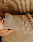 Big Waffle Thermal Henley- Beige