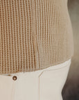 Big Waffle Thermal Henley- Beige