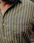 Hawaiian- Olive Stripe
