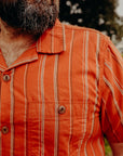 Dayton S/S- Orange Stripe