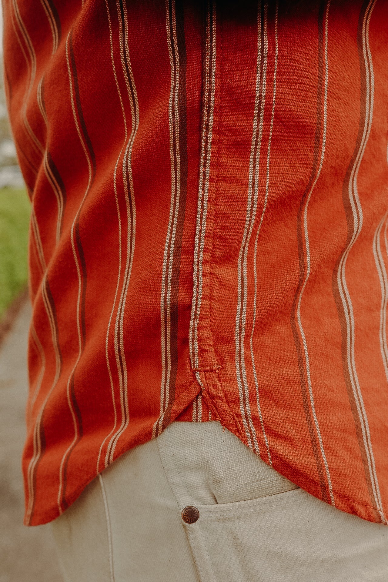 Dayton S/S- Orange Stripe