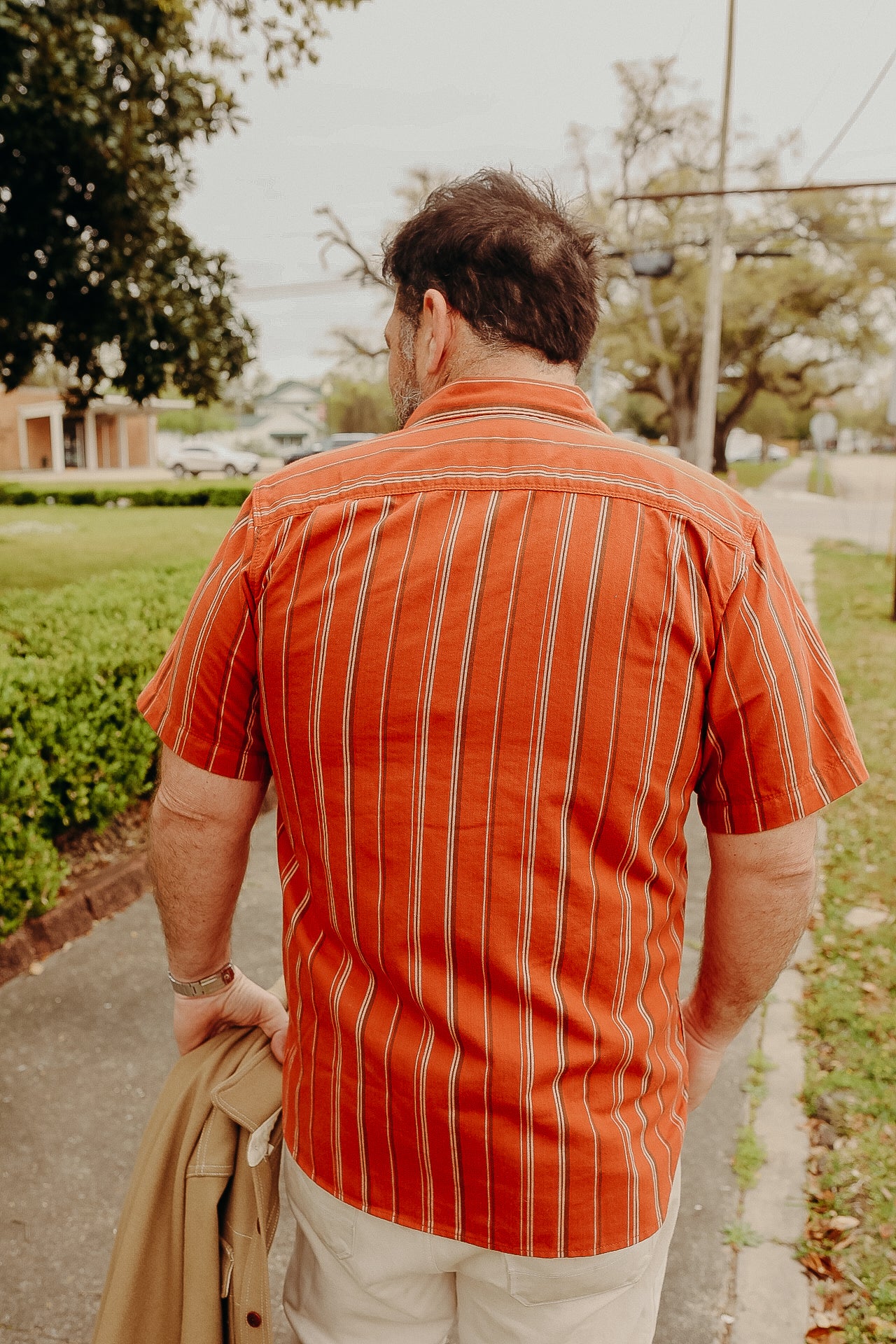 Dayton S/S- Orange Stripe