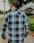 9oz Selvedge American Check Western Shirt - Blue IHSH-390-BLU