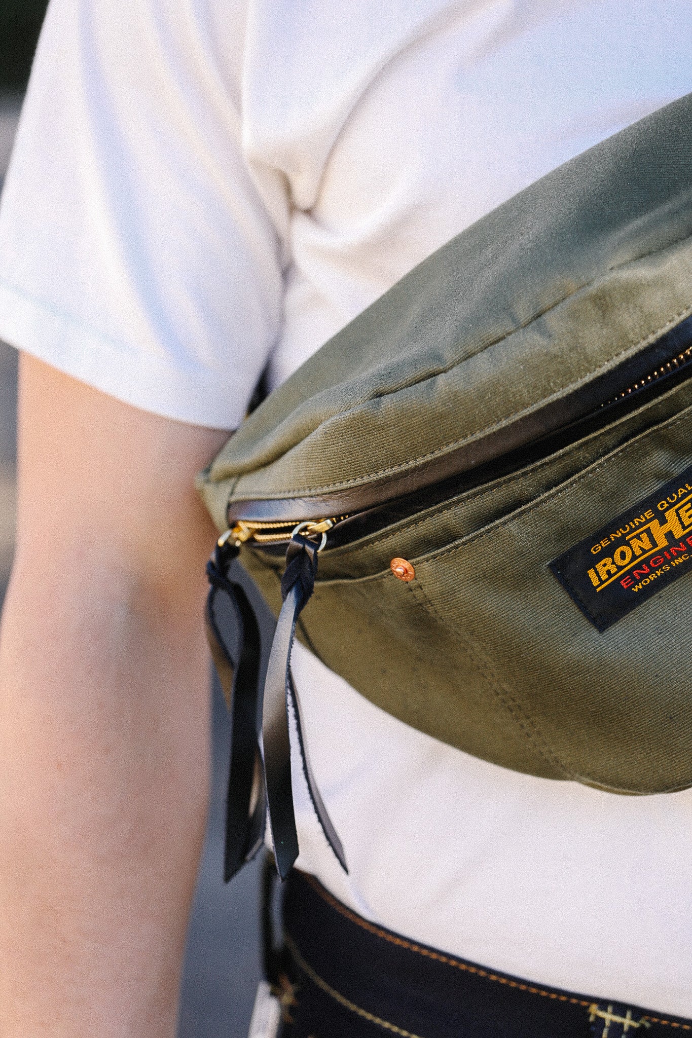 IHE-53-ODG Iron Heart 12oz Whipcord Waist Bag -Olive Drab Green