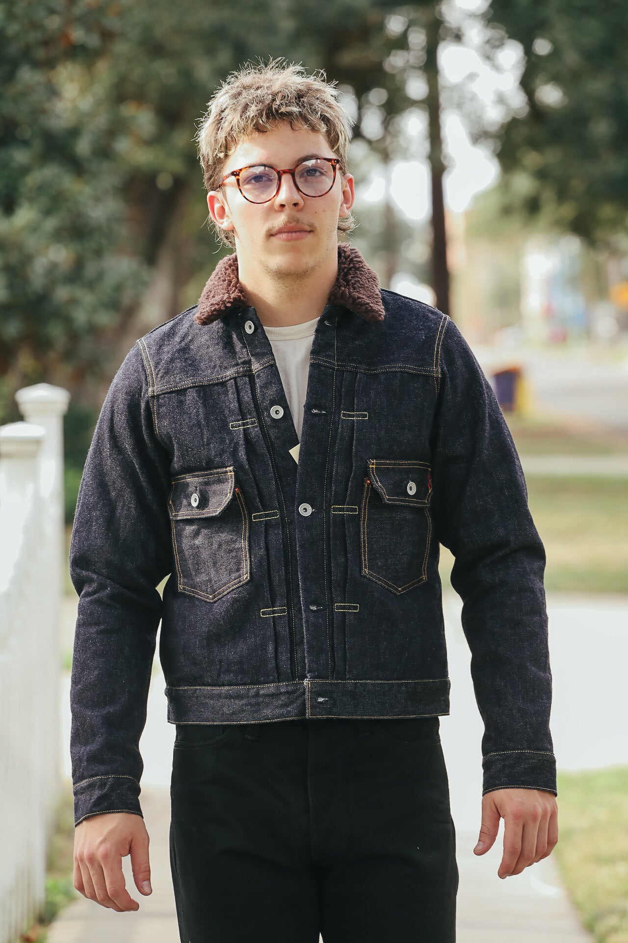 IHJ-151-IND 16oz Selvedge Denim Fleece Lined Type II - Indigo