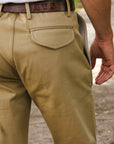 Officer High Trouser- Khaki Selvedge