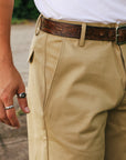 Officer High Trouser- Khaki Selvedge