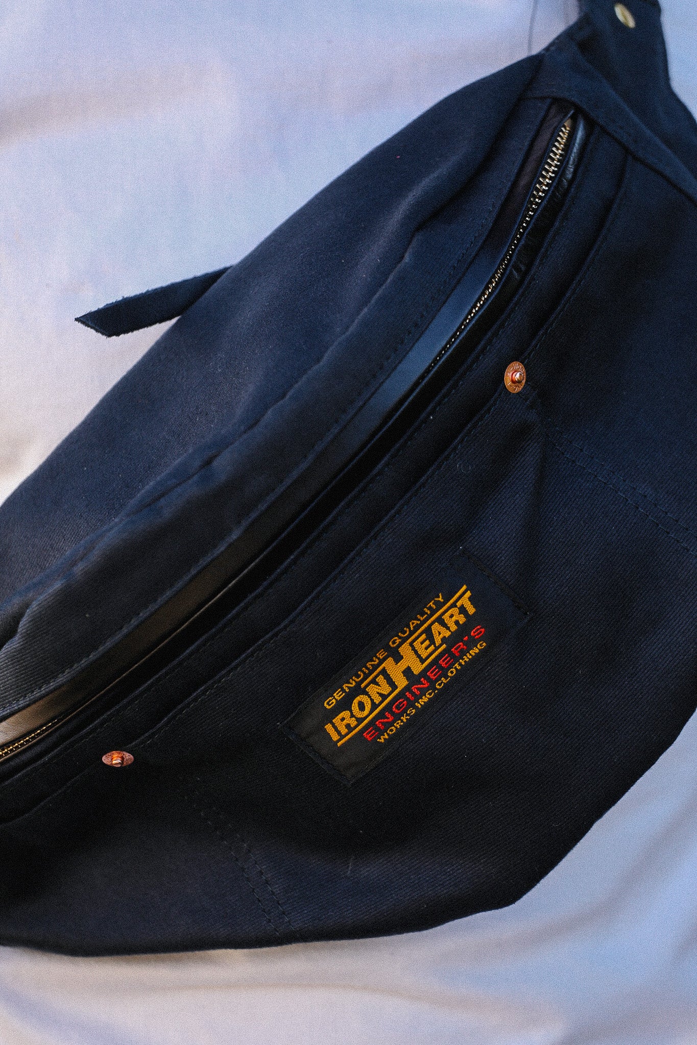IHE-53-NAV Iron Heart 12oz Whipcord Waist Bag - Navy – Iron Shop