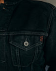 14oz Selvedge Denim Modified Type III Jacket - Indigo Overdyed Black IH-526-142OD