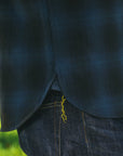 Ultra Heavy Flannel Ombré Check Work Shirt - Navy/Black IHSH-265-NAV