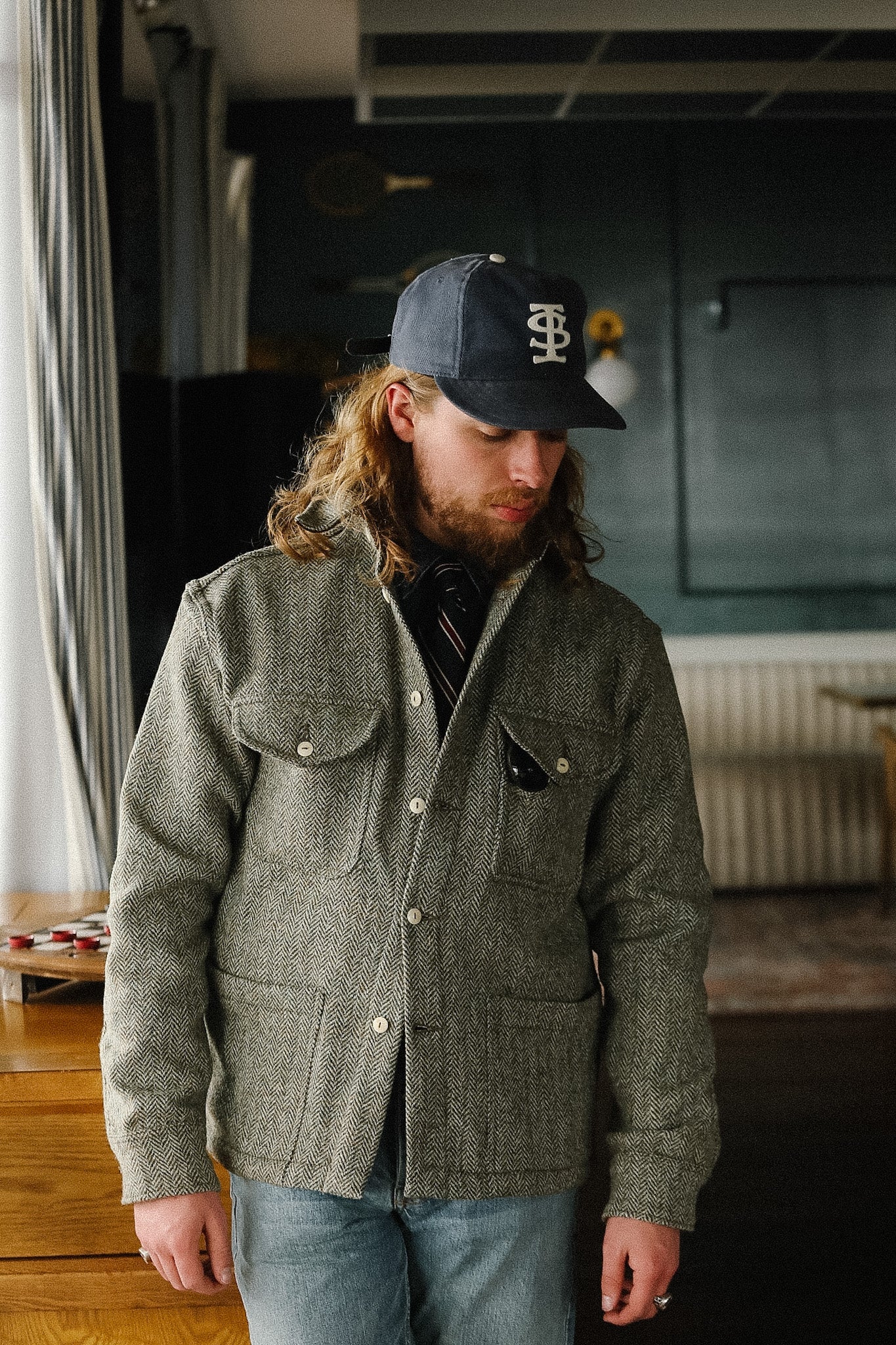 Moripon Tweed jacket moripon】Frillcollar tweed JK Frillcollar
