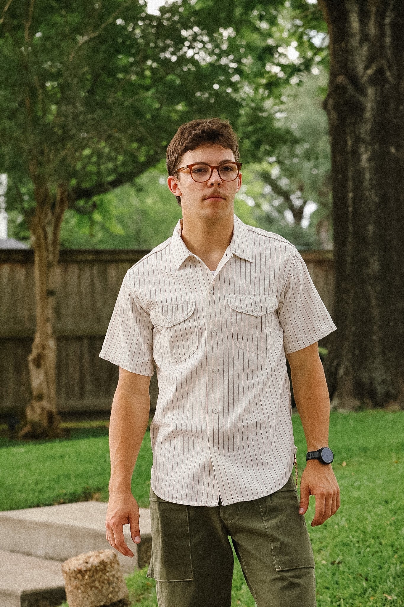 8*6様 SUGAR CANE COKE STRIPE WORK SHIRT SC38699 Sugar Cane Coke Stripe Short Sleeve Work Shirt- White