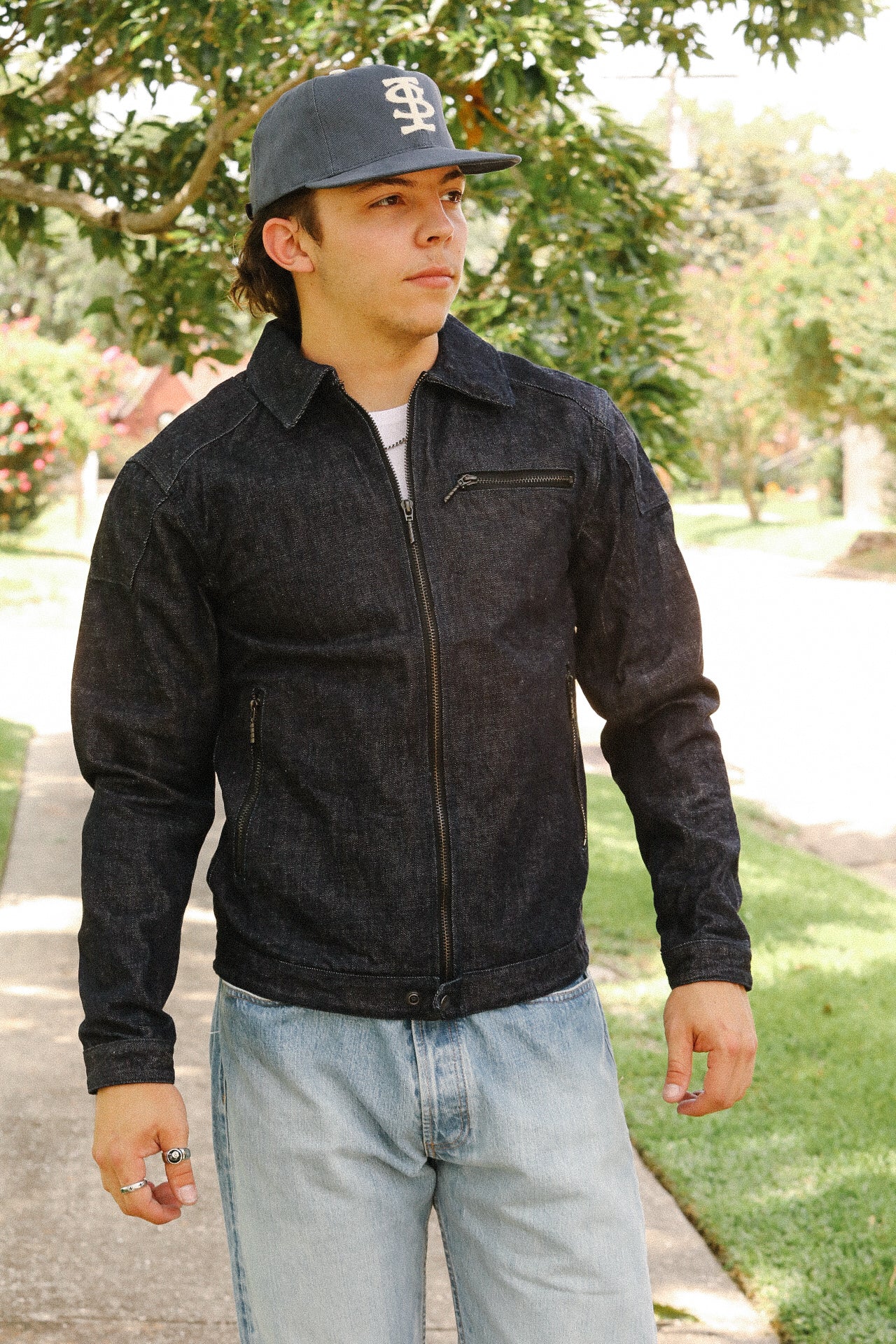 Single Riders Jacket With Collar- Indigo (R901-S) – Iron Shop