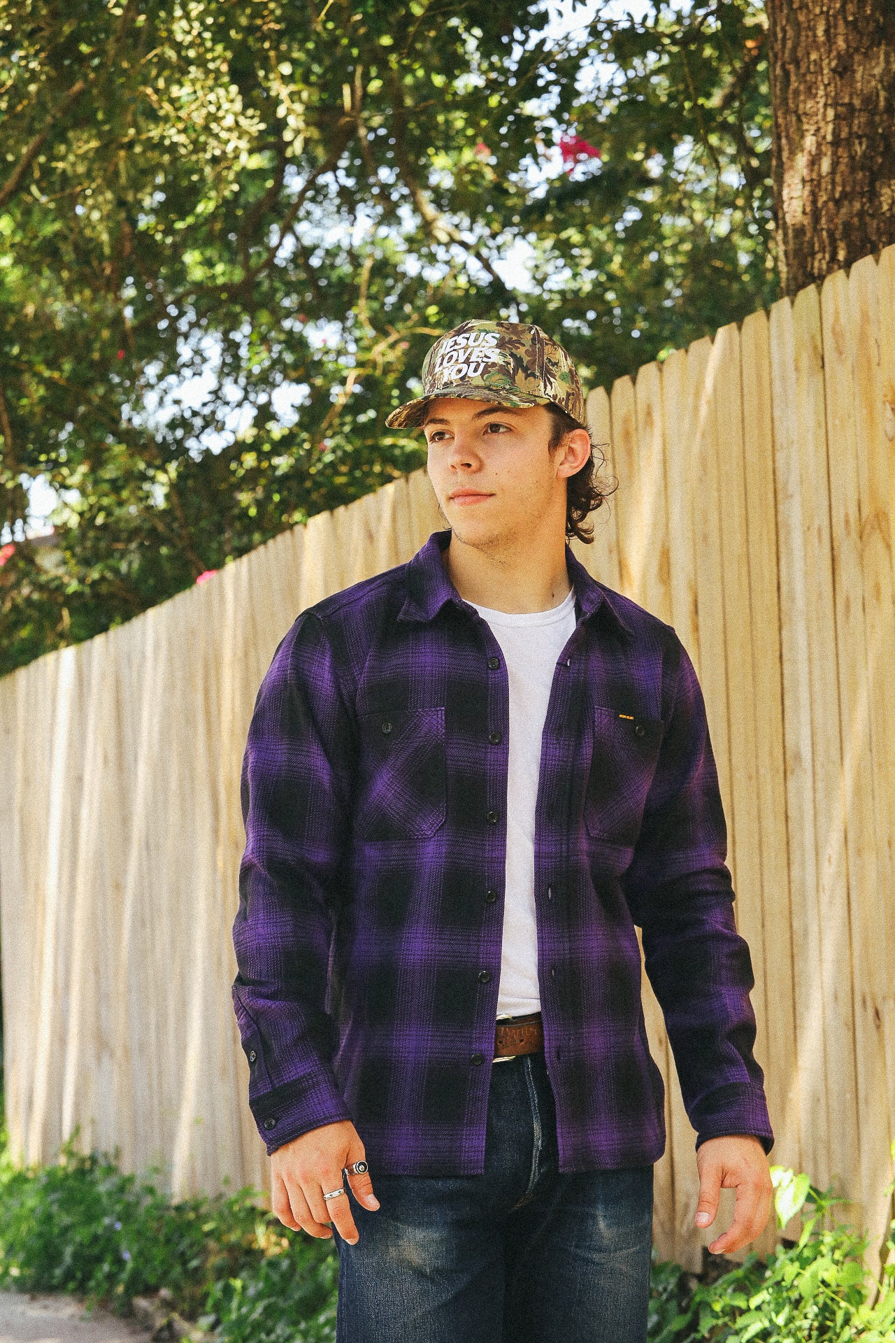 Ultra Heavy Flannel Ombré Check Work Shirt - Purple/Black IHSH-265