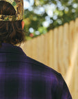 Ultra Heavy Flannel Ombré Check Work Shirt - Purple/Black IHSH-265-PUR