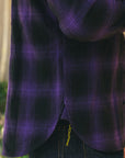 Ultra Heavy Flannel Ombré Check Work Shirt - Purple/Black IHSH-265-PUR