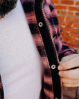 Ombre Check Flannel Western Shirt- Pink